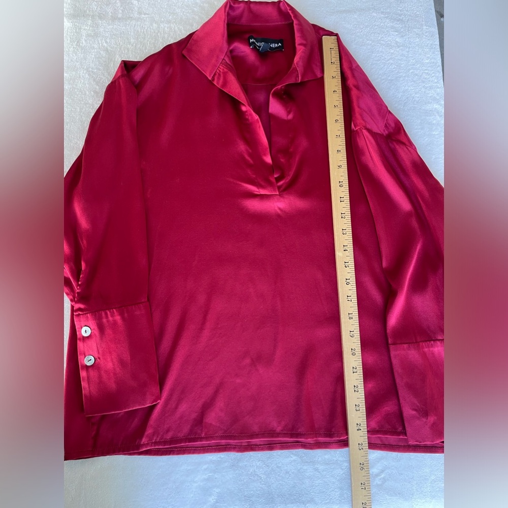 Monica Nera Silk Popover Blouse - Picture 8 of 10